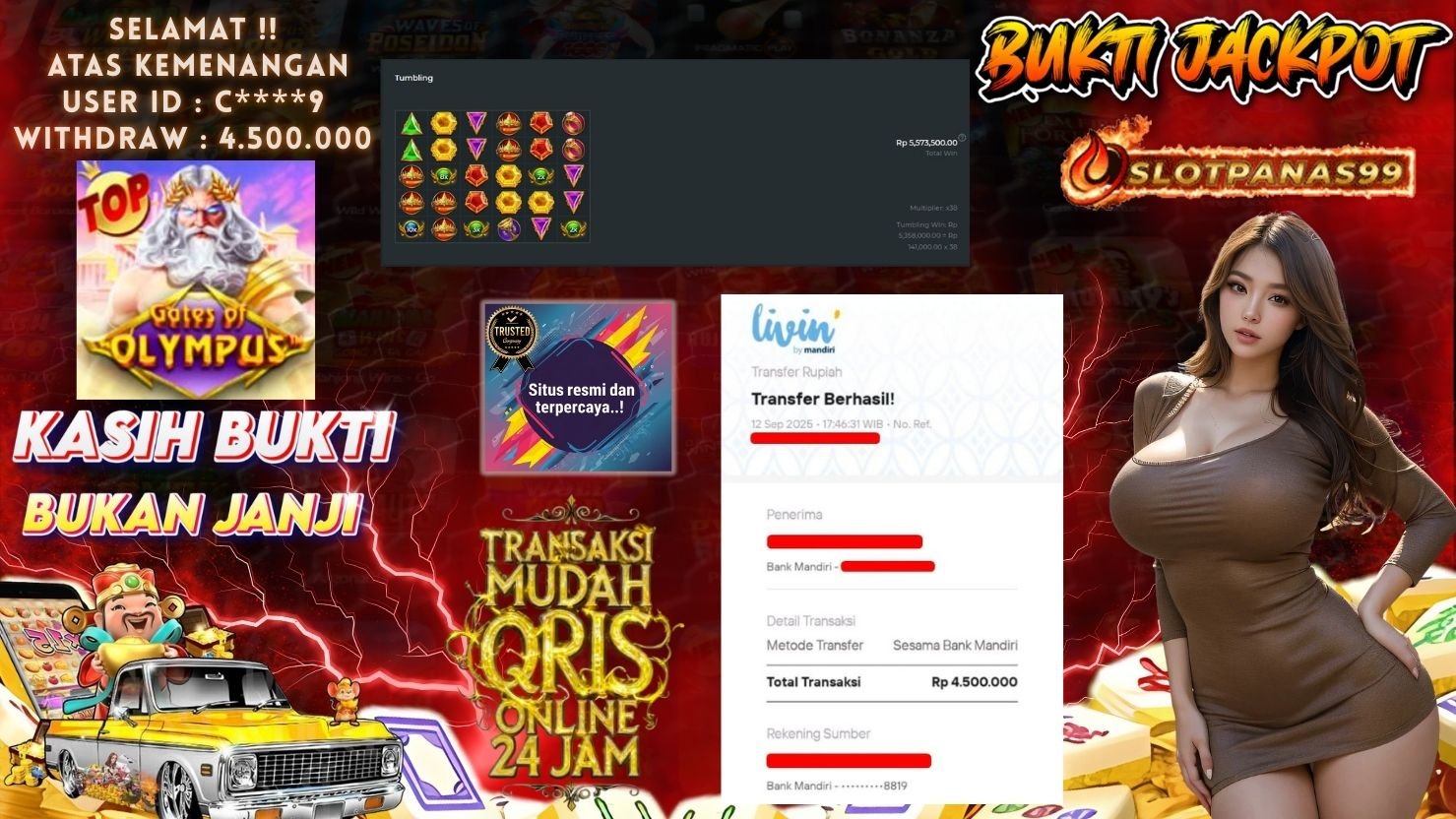 SLOTPANAS99 JACKPOT SLOT GATES OF OLYMPUS